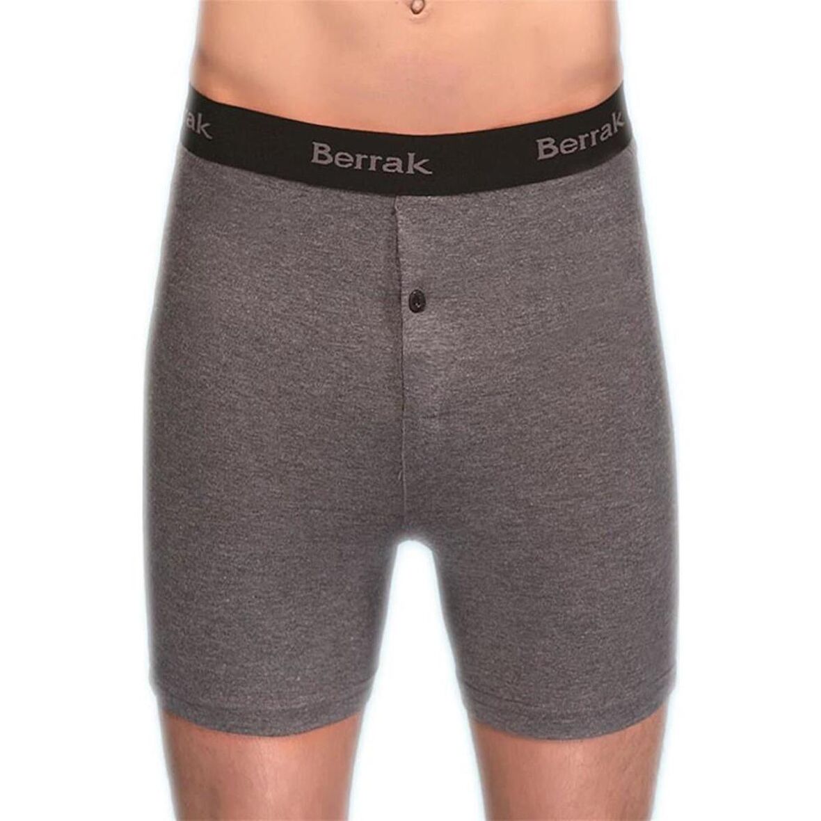 BERRAK 1059 Likralı Düğmeli Erkek Boxer 3'Lü 