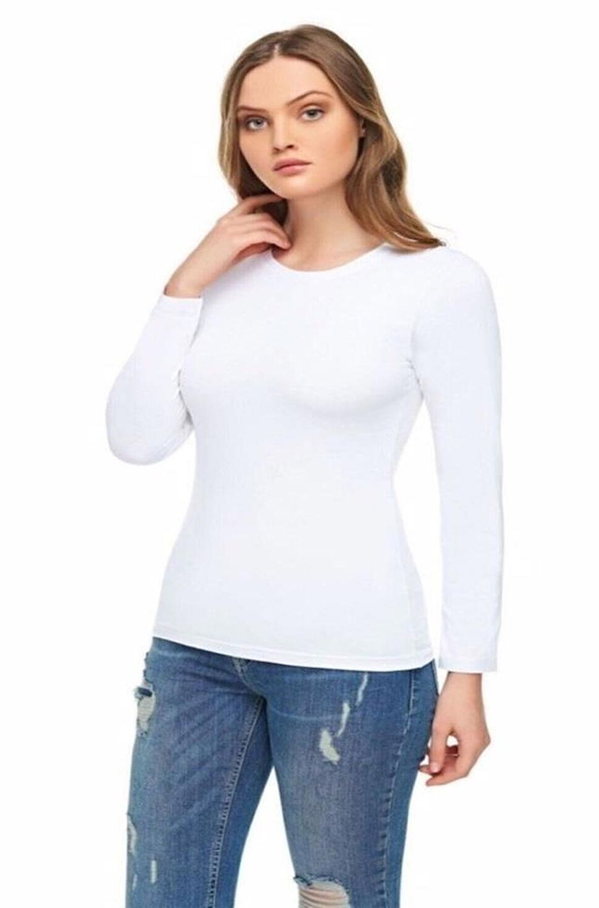 Tutku Elit 2203 Kadın Uzun Kol Fanila Body - 1 Adet