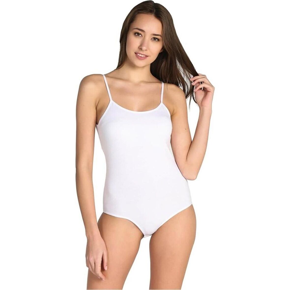 6 Adet TUTKU 0148 Likralı İp Askılı Çıtçıtlı Body