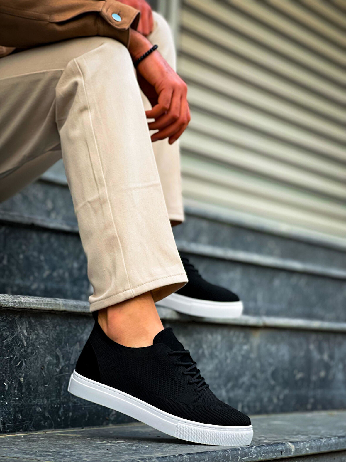 KB-101 Kuback Siyah Triko Bağcıklı Günlük Erkek Ayakkabı