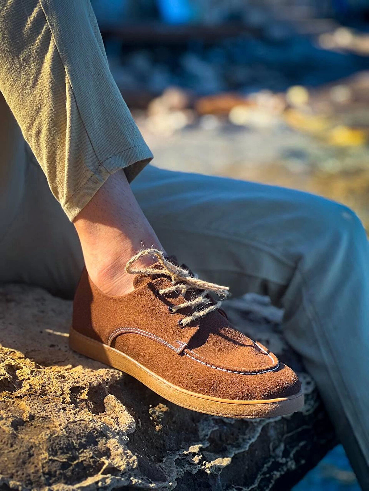 Tb-x5 Terzi Bey Kahve Süet Bağcıklı  Günlük Erkek Ayakkabı