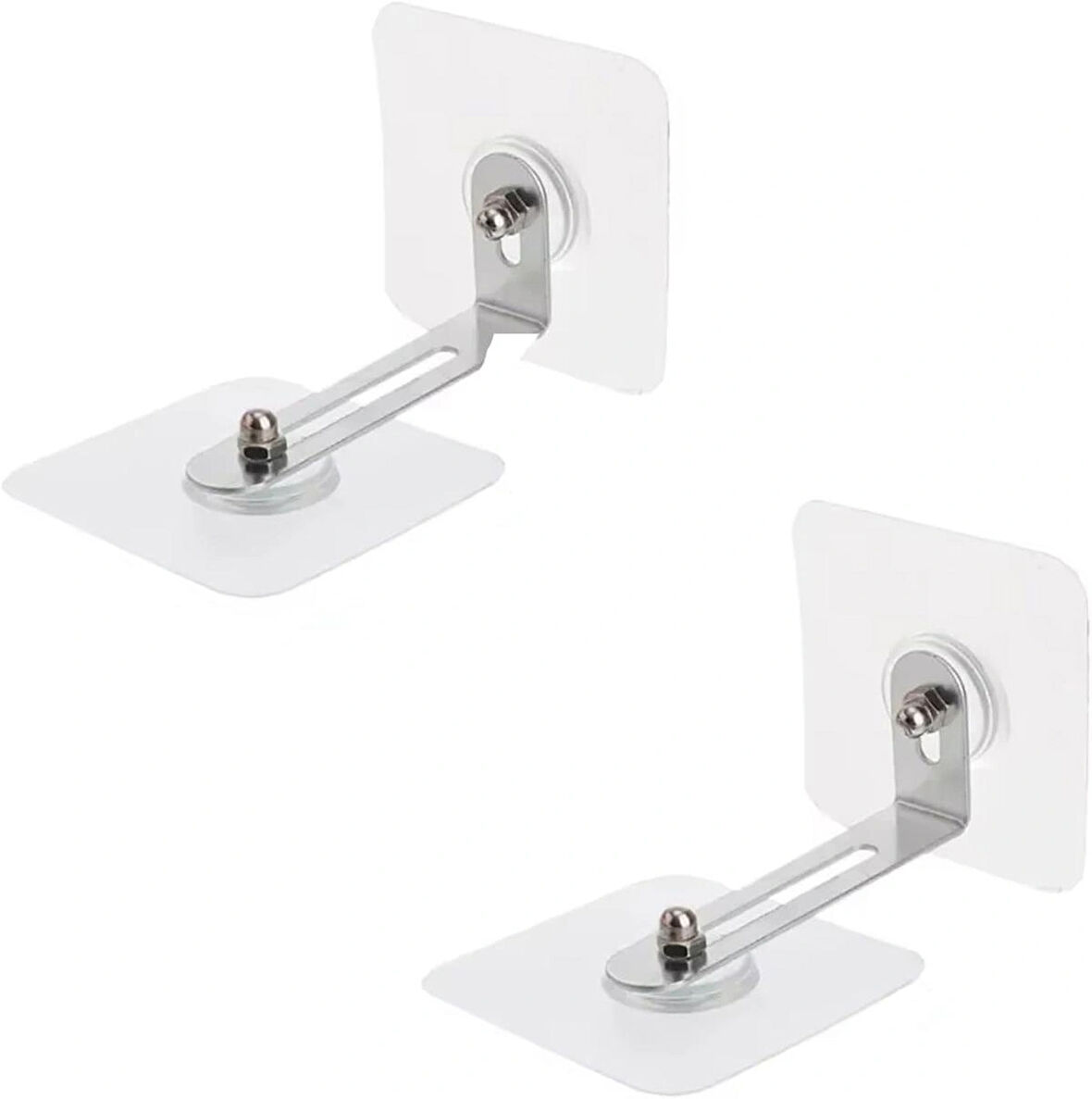 Microcase Güçlü Plastik Yapışkanlı Paslanmaz Şeffaf Çok Amaçlı Fonksiyonel Ayarlanabilir Dolap Raf Eşya Sabitleme Aparatı 2 Adet - ŞEFFAF AL5019