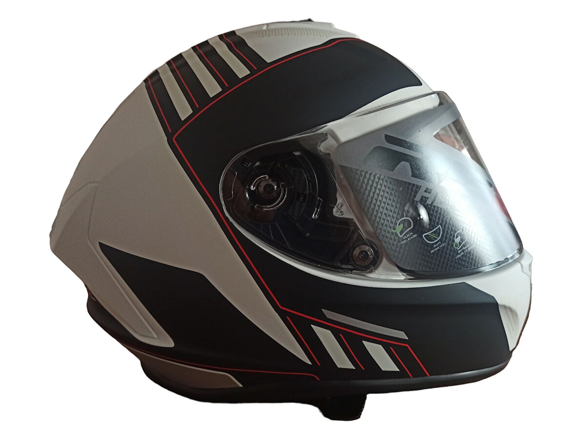 32003/8 RS2 FULL FACE KASK MAT BEYAZ SİYAH 