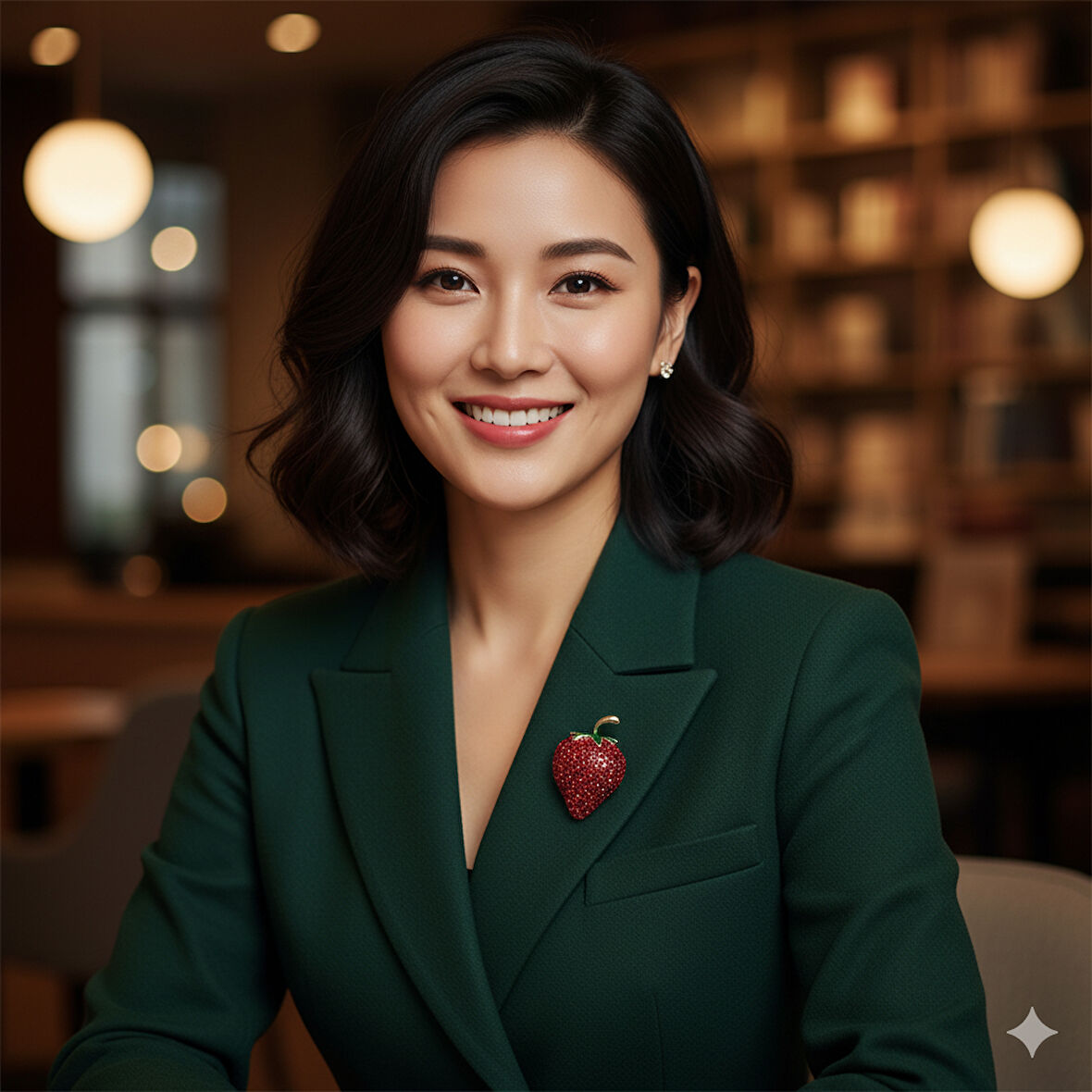 Öğretmenime Sevgi Dolu Çilek Broş (24 Kasım)