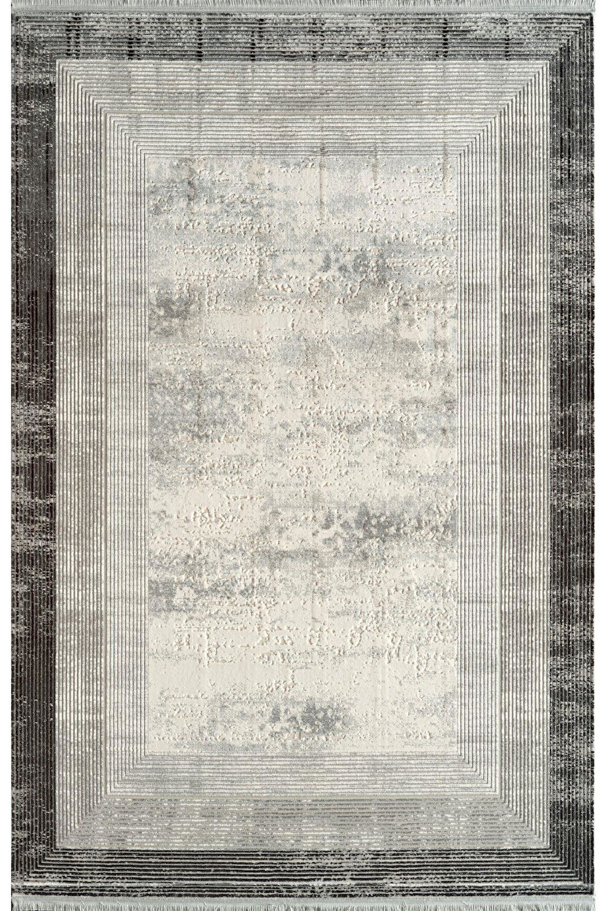 Royal Halı Kim Royal KC04A Antrasit Gri Akrilik Yumuşak Dokulu Modern Çerçeveli Halı