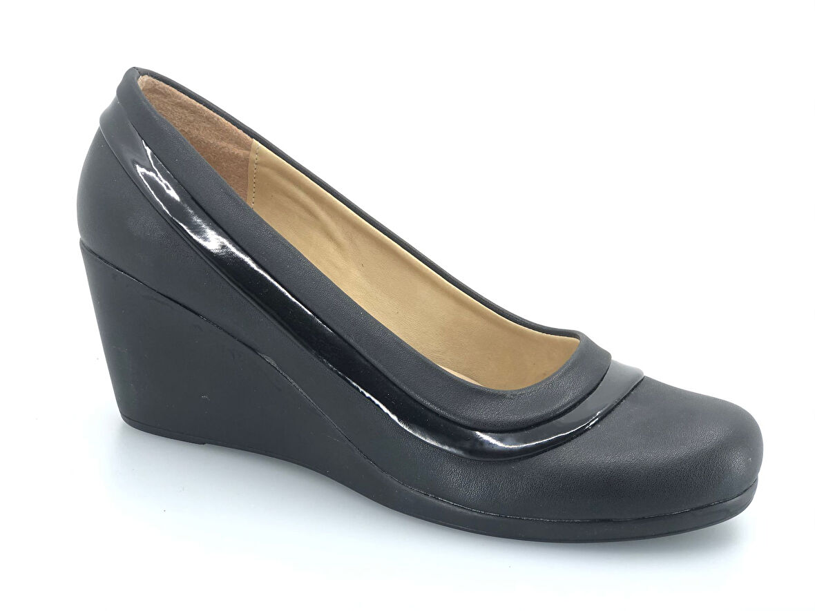 Ayakdaş 740-2 Kadın Dolgu Topuk Klasik Ayakkabı