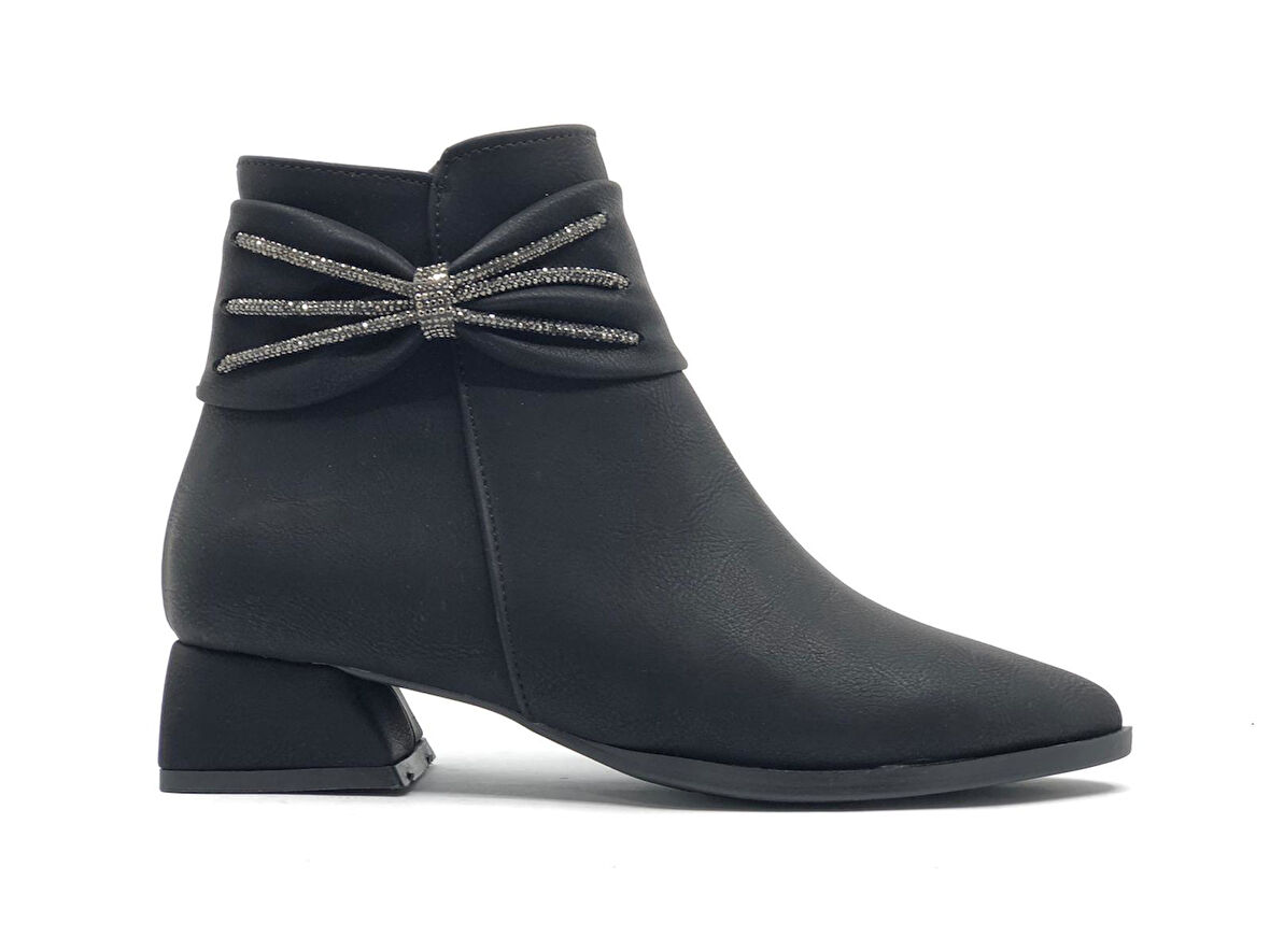 Asya Kurdela Taş Detaylı Topuklu Kadın Bot