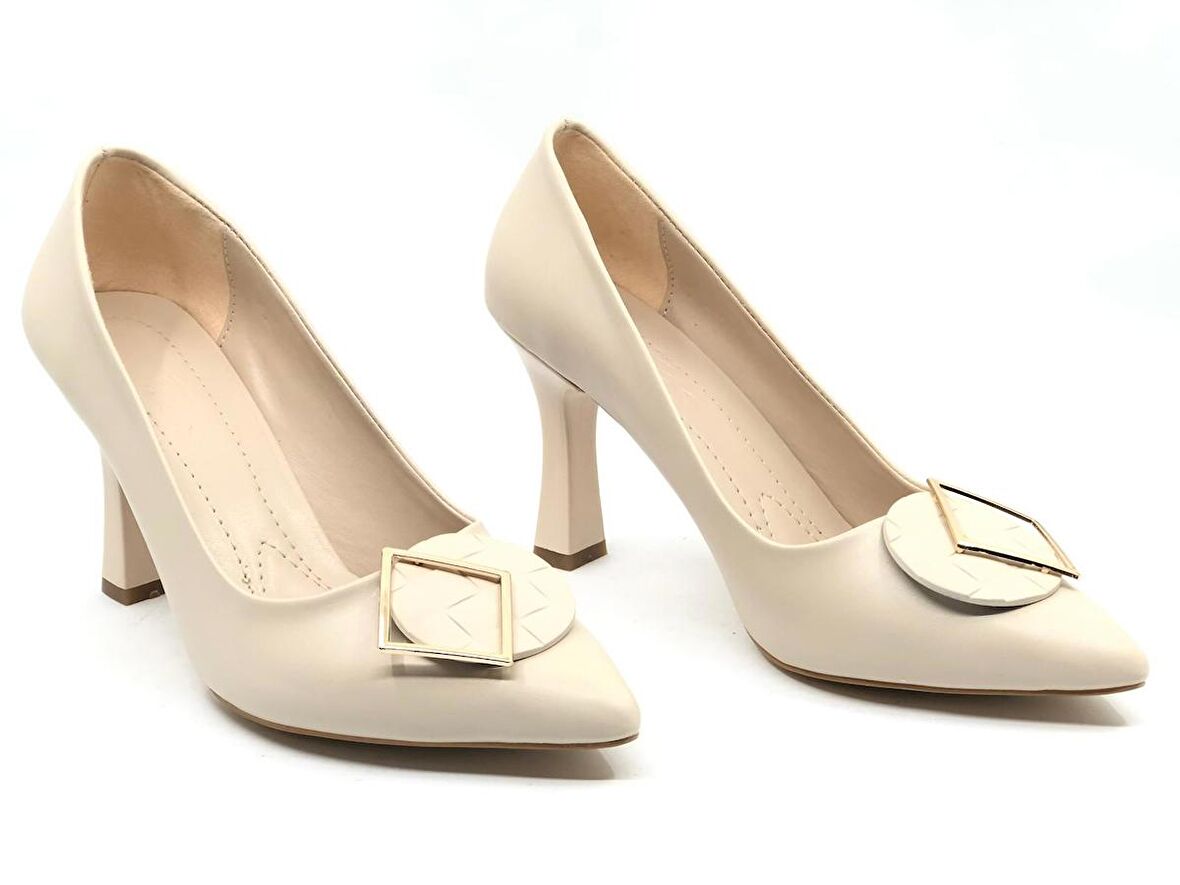 Feles Toka Detaylı Stiletto Kadın Topuklu Ayakkabı