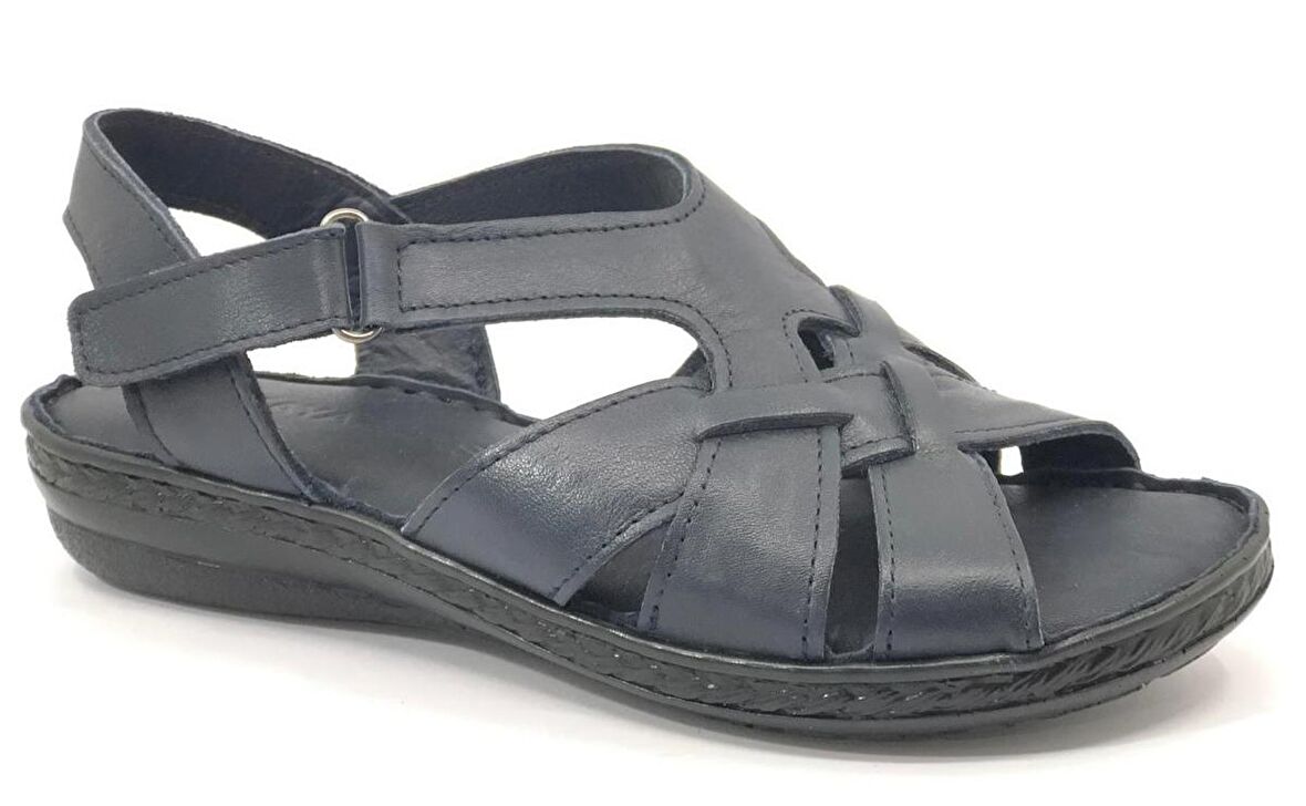 Ayakdaş %100 Hakiki Deri Tam Ortapedik Fus Pedli Taban Kadın Sandalet
