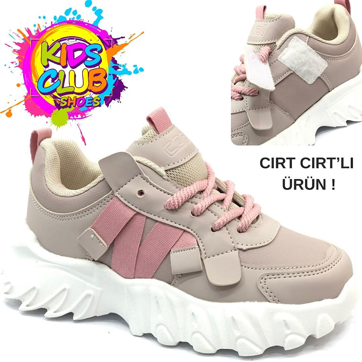 Cool Verom Bağcık Görünümlü Cırt Cırtlı Sneaker Ortopedik Çocuk Spor Ayakkabı