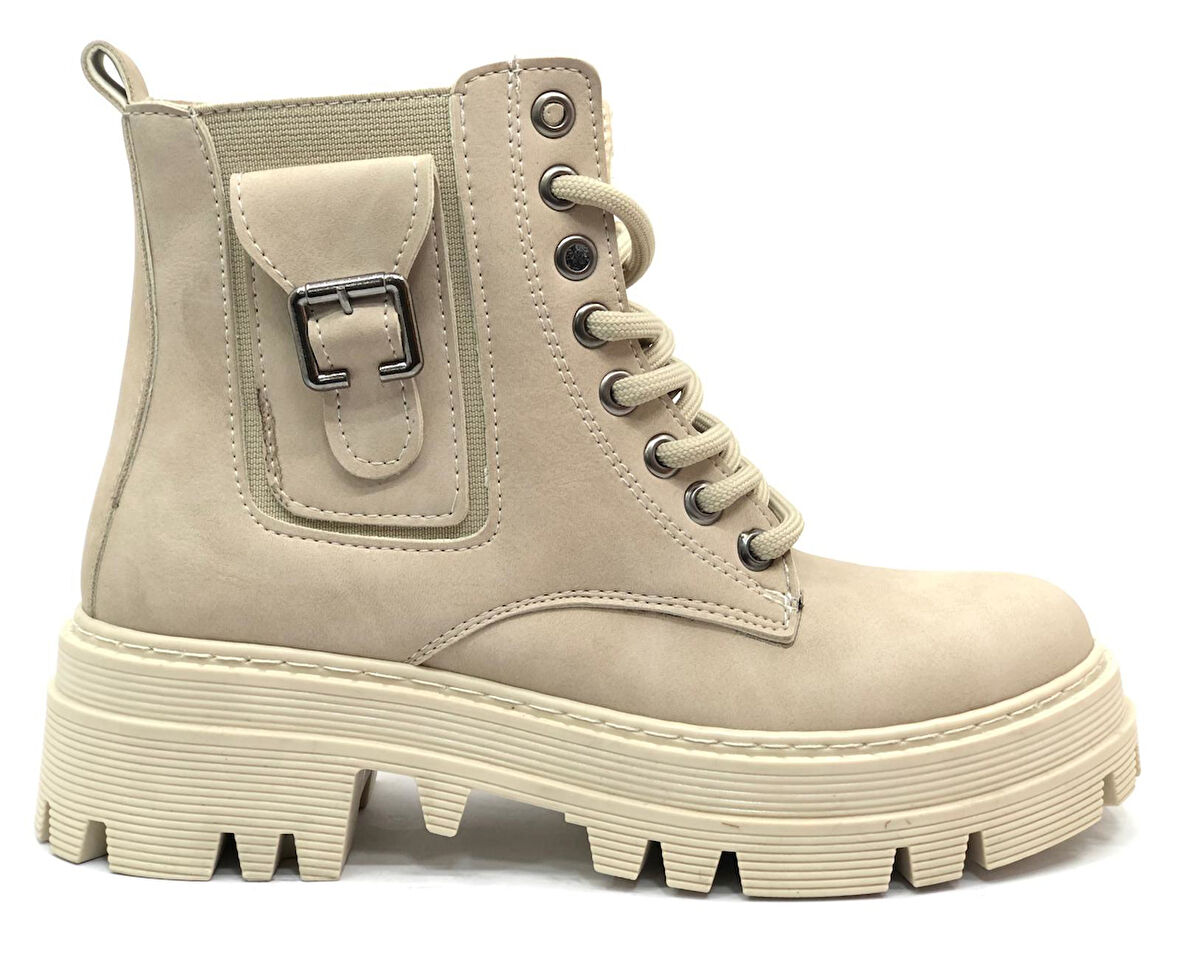 Mehtap Süs Toka Detaylı Kaymaz Taban Kadın Kısa Postal Bot