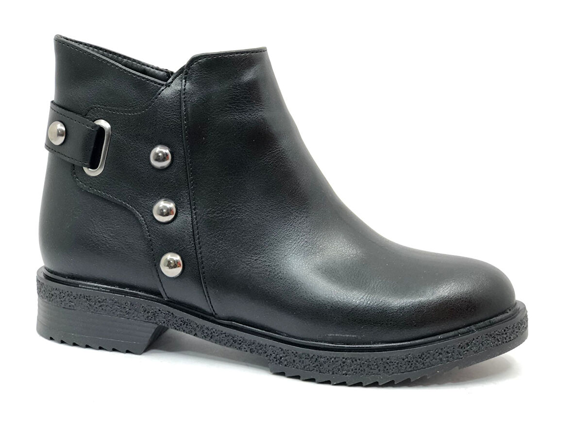 Mehtap Zımba Detaylı Düz Kaymaz Taban Kadın Bot