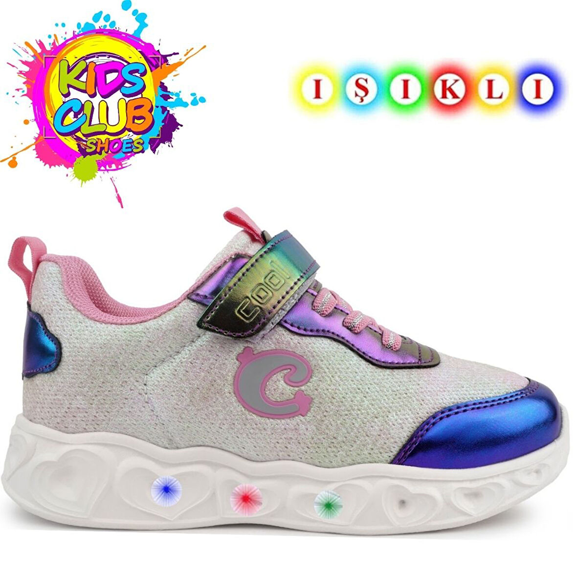 Cool Yuki Işıklı Ortopedik Taban Kız Çocuk Spor Ayakkabı