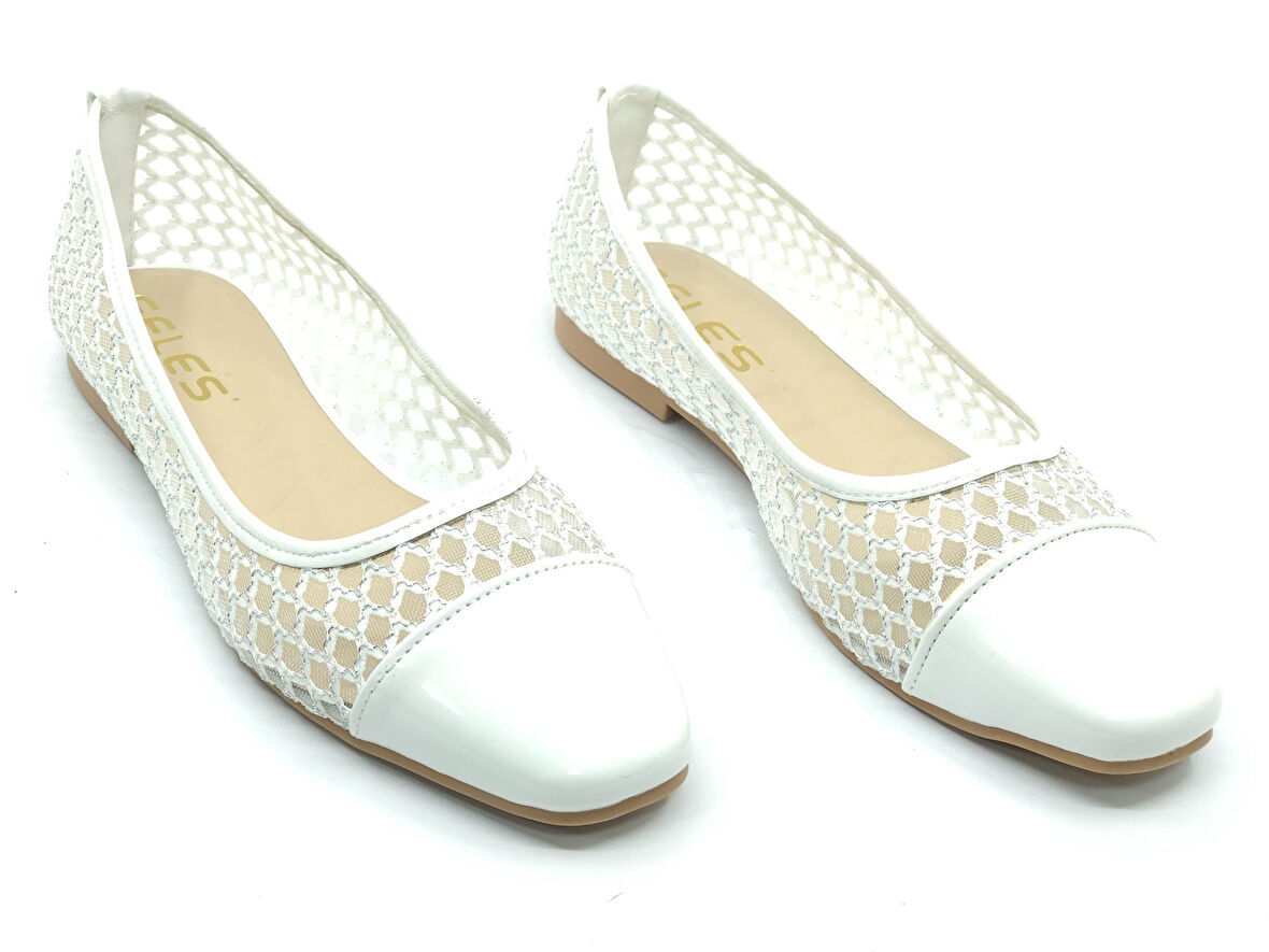 Feles Dantel Detaylı Kadın Babet Ayakkabı