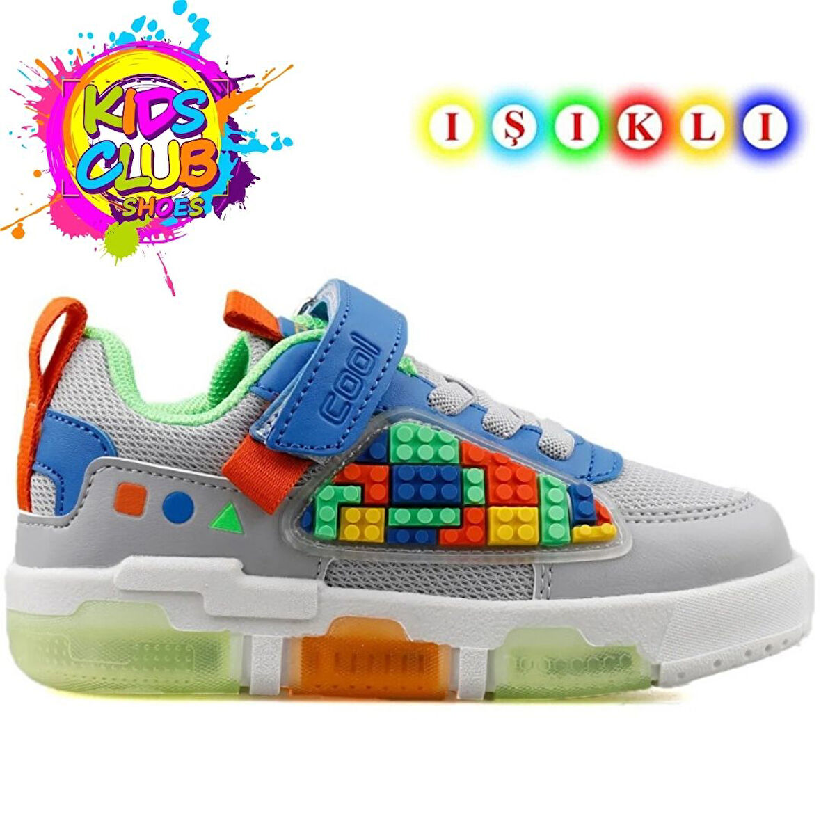 Cool Legos Işıklı Ortopedik Taban Unisex Çocuk Spor Ayakkabı