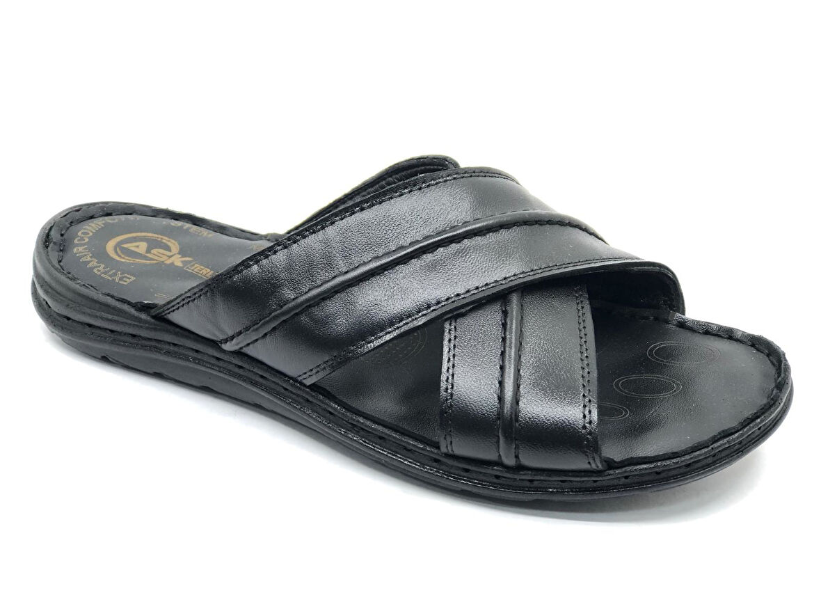 Asker 1922-25 %100 Hakiki Deri Erkek Full Ortapedik Terlik