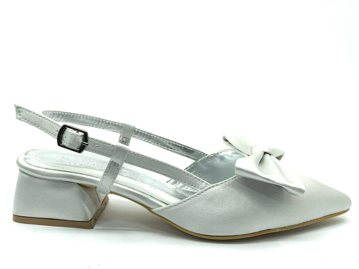 Feles Kurdela Detaylı Arkası Açık Kadın Babet Ayakkabı