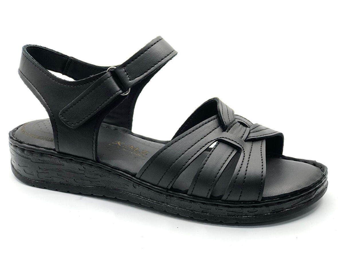 Kocamanlar 8712 Hakiki Deri Comfort Ortopedik Kadın Sandalet