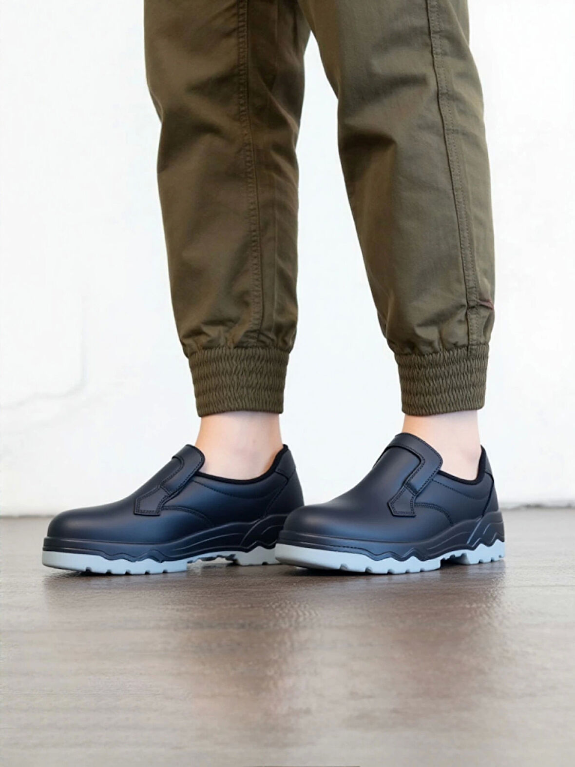 Cilt Deri İş Ayakkabısı 060 Su Geçirmez Çelik Burunlu Mekap Suya