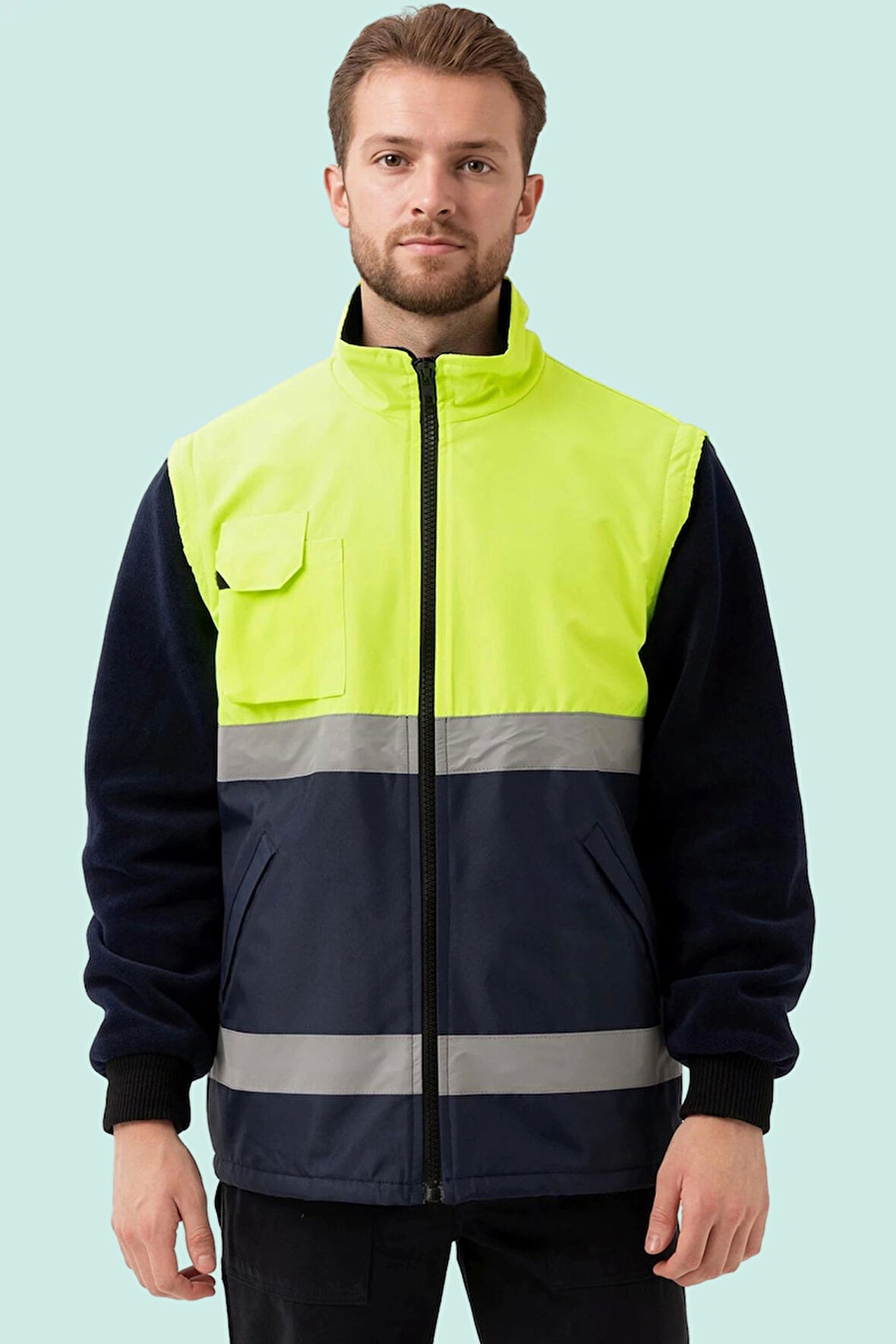 Kışlık İş Güvenliği Mont EN ISO 13688 Pendula Renkli