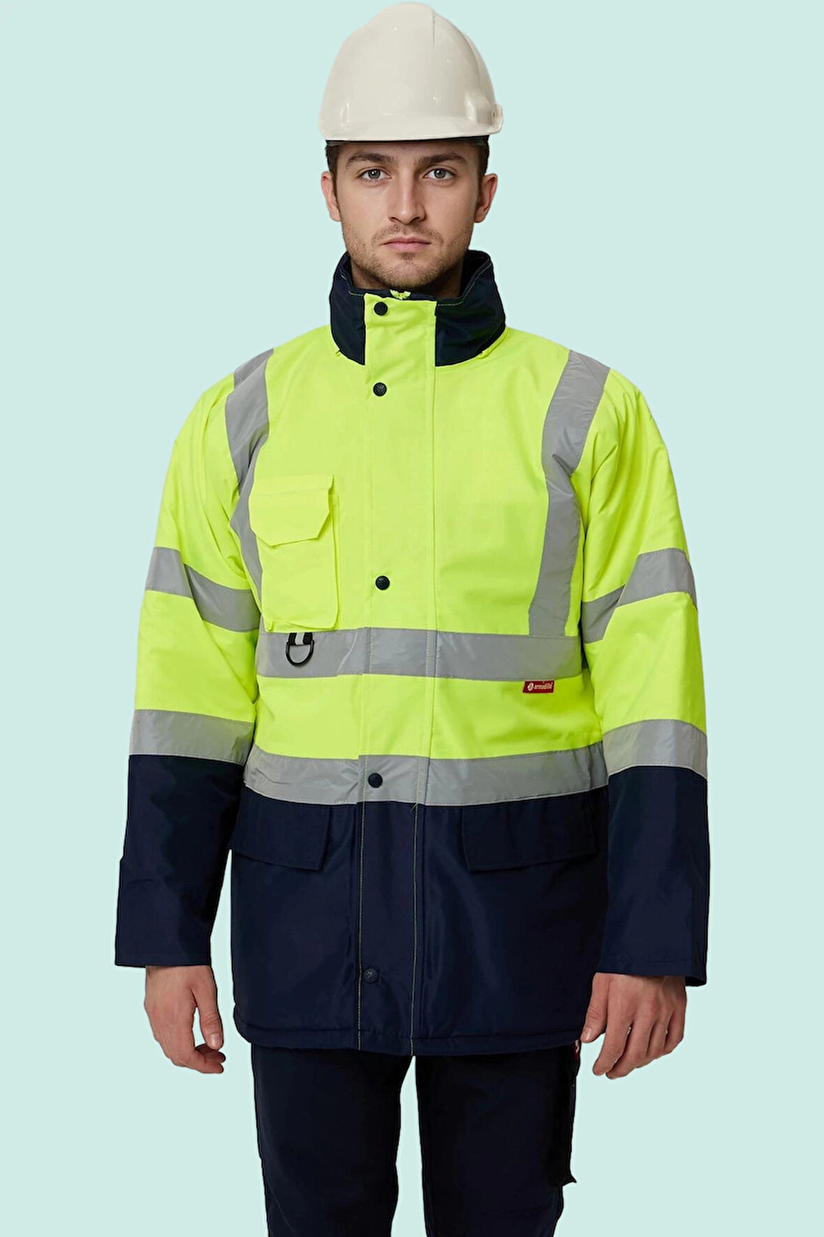 Kışlık İş Güvenliği Parkası Neon EN ISO 13688 20471 343 Linum