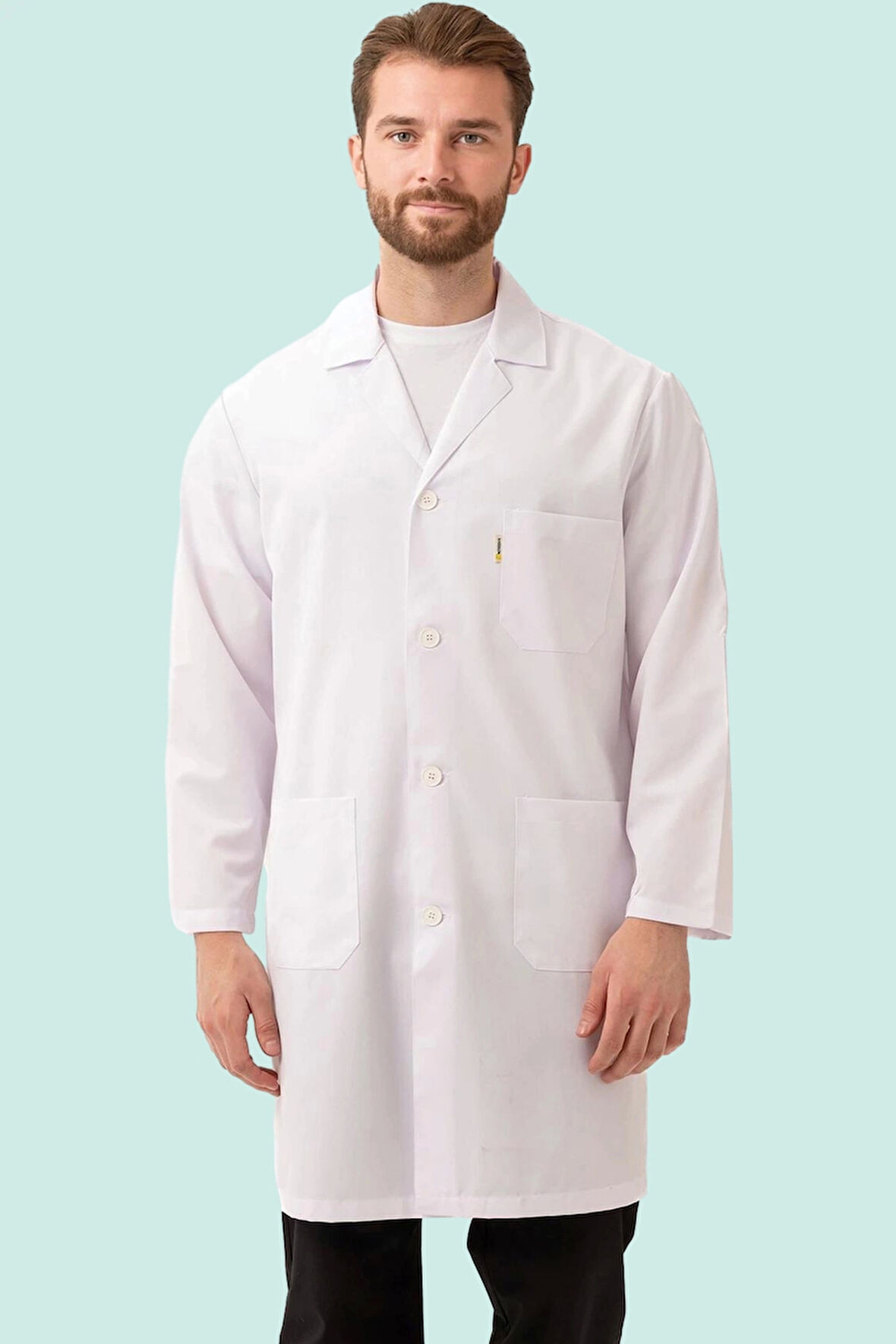 Erkek Önlük Sağlık ve Laboratuvarlar İçin Dayanıklı Model Cordata Renk Rahat Tasarım