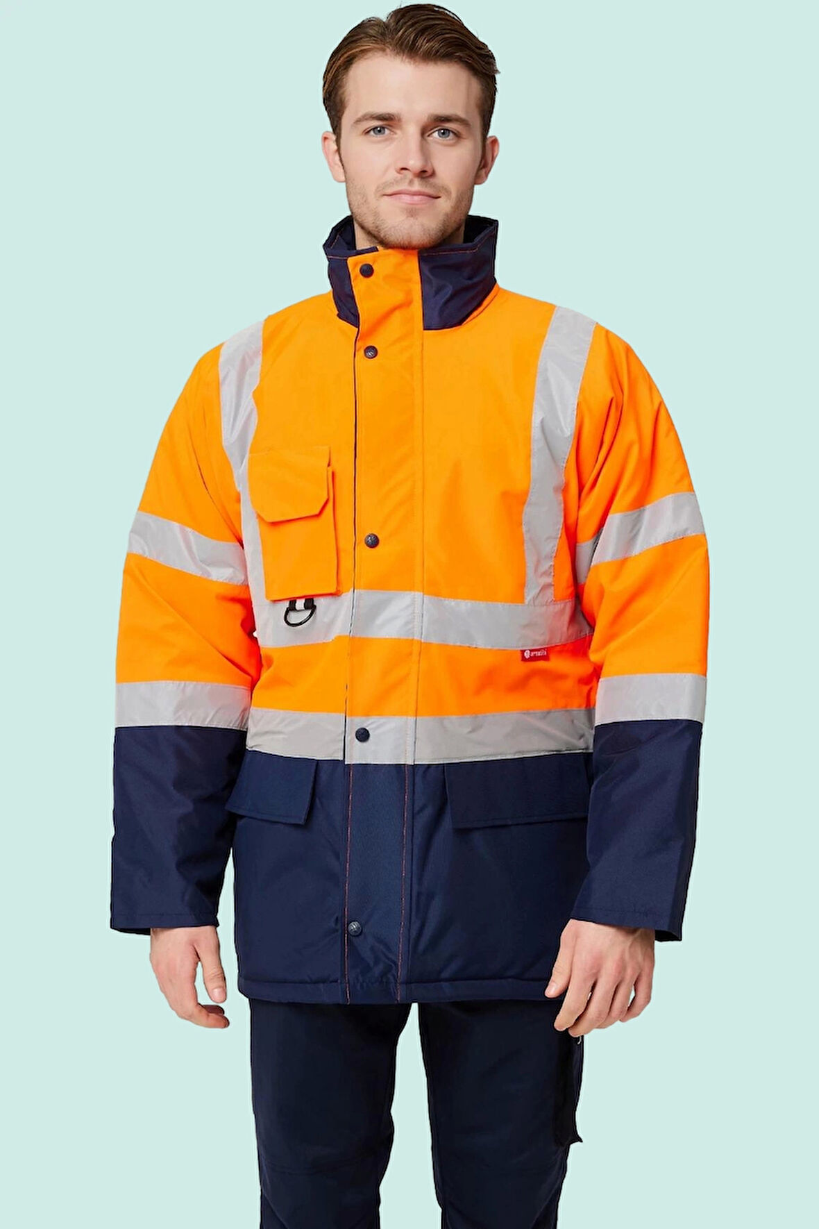 Kışlık İş Güvenliği Parkası Neon EN ISO 13688 20471 343 Linum