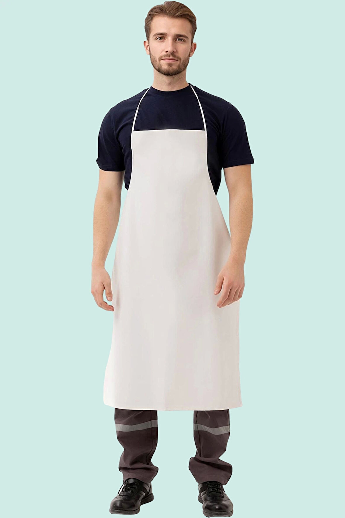 Uzun Mutfak Önlüğü Aşçı ve Garsonlar için Ayarlanabilir Yucca Long Şık Askılı