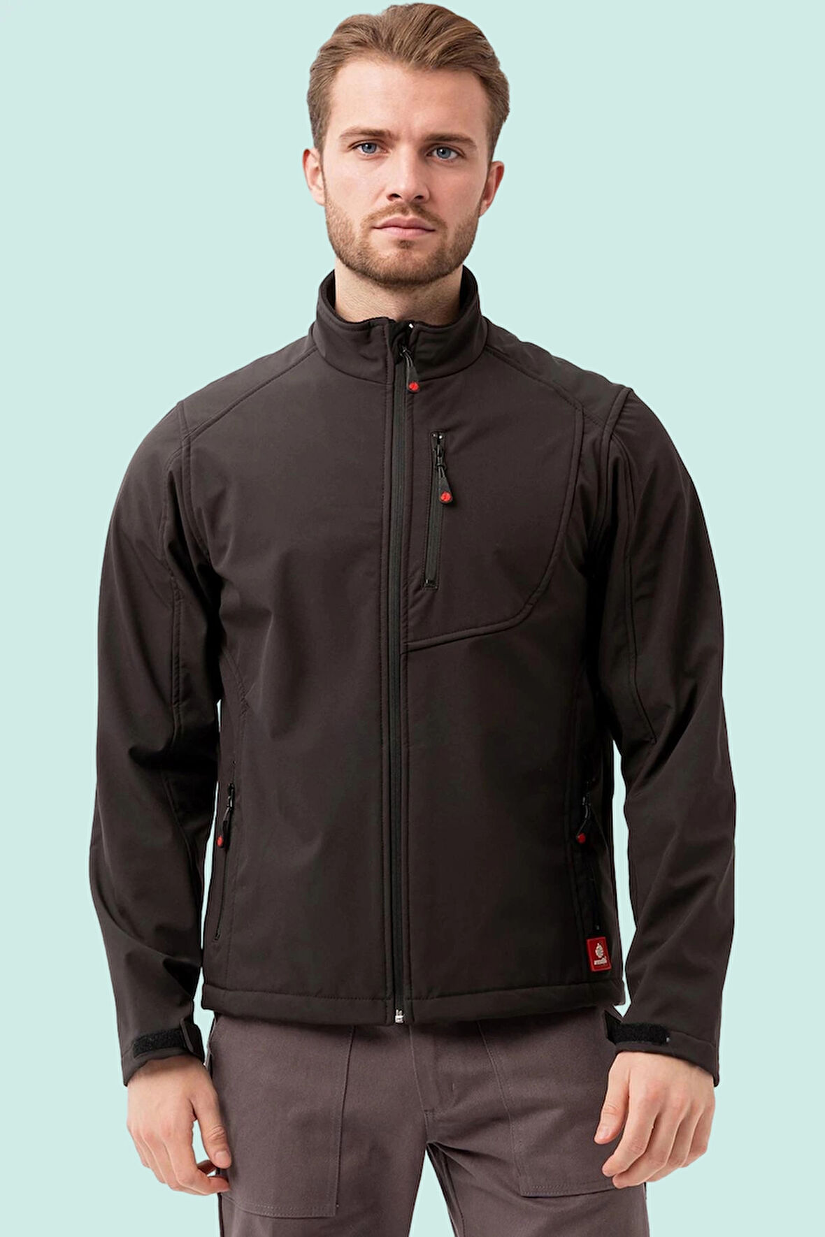 Erkek Kışlık Su Geçirmez Softshell Mont Salina İtici Rüzgar Outdoor