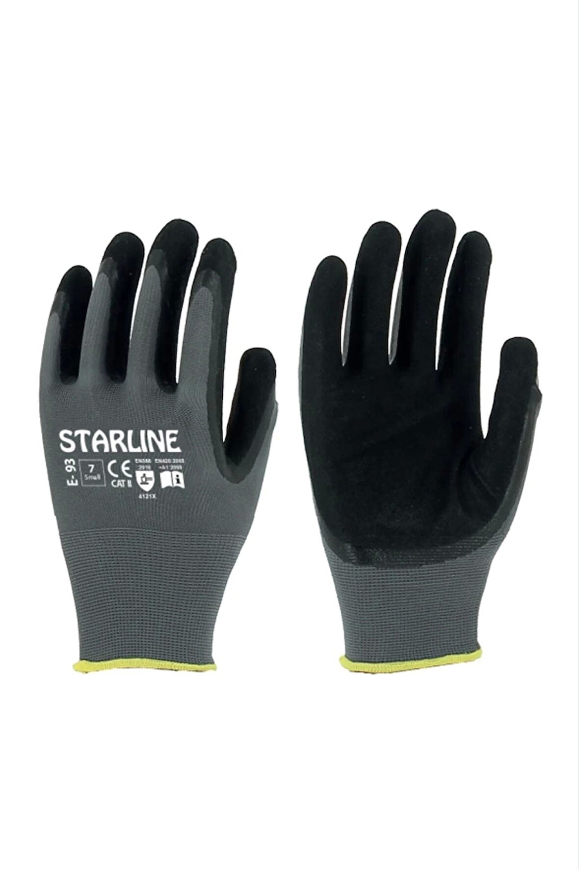 Nitril Kaplamalı İş Eldiveni Starline E93 EN 388 420 Köpük Ömürlü Esnek Koruma