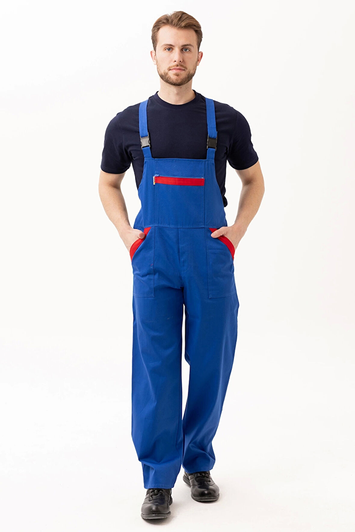 İş Güvenliği Tulumu Koyu Detaylı Gabardin Nandina Bahçıvan Tulum Konforlu Şık Kıyafeti