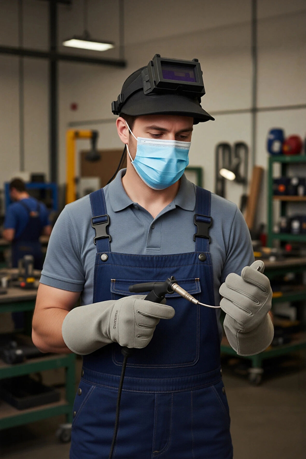 Nefes Alan Pamuklu Yüz Maskesi İş Güvenliği Safework