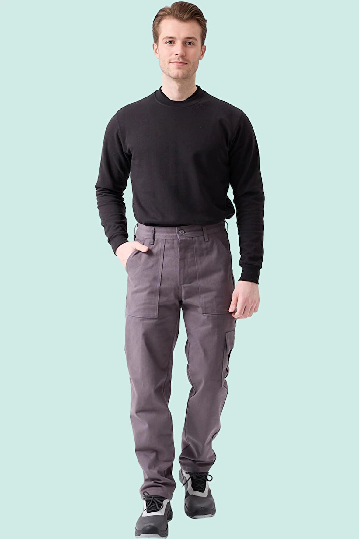 Kışlık Erkek İş Pantolonu Gabardin Dayanıklı ve Konforlu Galanthus Havalara