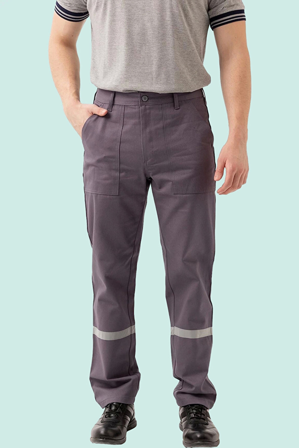 Reflektifli Pamuk Gabardin Is Pantolonu Nova Yazlık İş Sıcak Havalarda Hafif Fonksiyonel