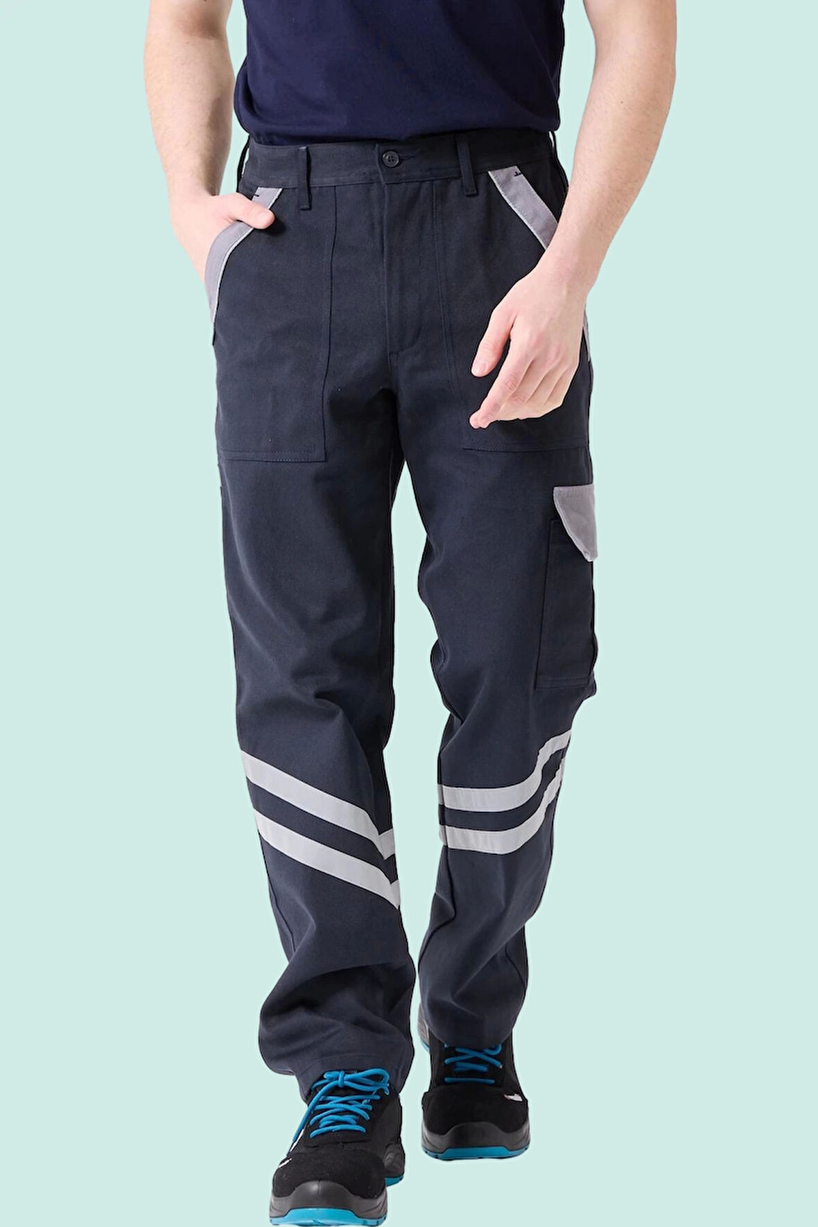 Kışlık İş Pantolonu Dayanıklı Gabardin 100 Pamuk Urtica Pantolon Rahat