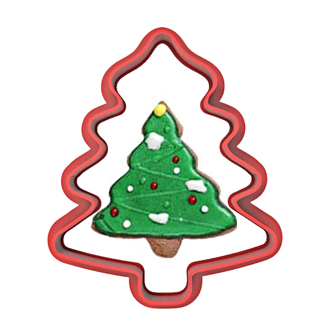 Noel Yılbaşı Çam Ağacı Kurabiye Kalıbı Şekillendirici Kopat