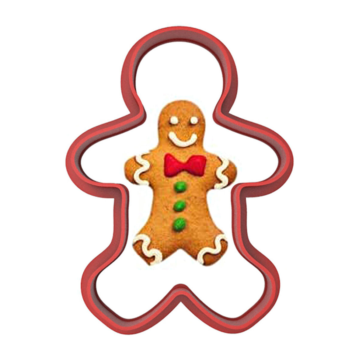 Noel Yılbaşı Gingerman Kurabiye Kalıbı Şekillendirici Kopat