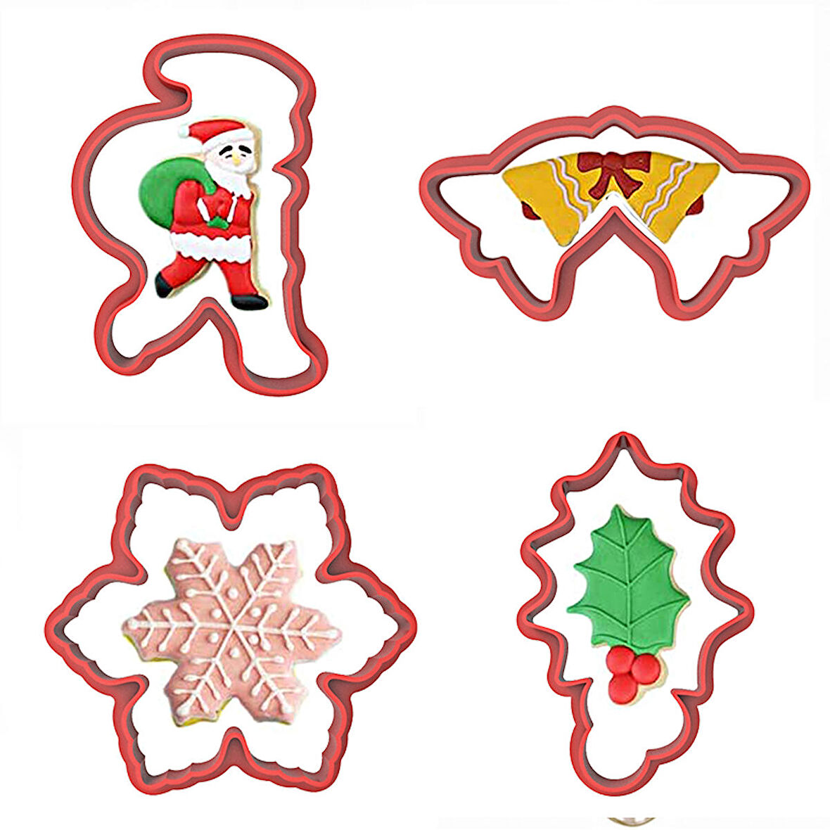Yılbaşı Noel Kurabiye Kalıbı 4'lü Set-3
