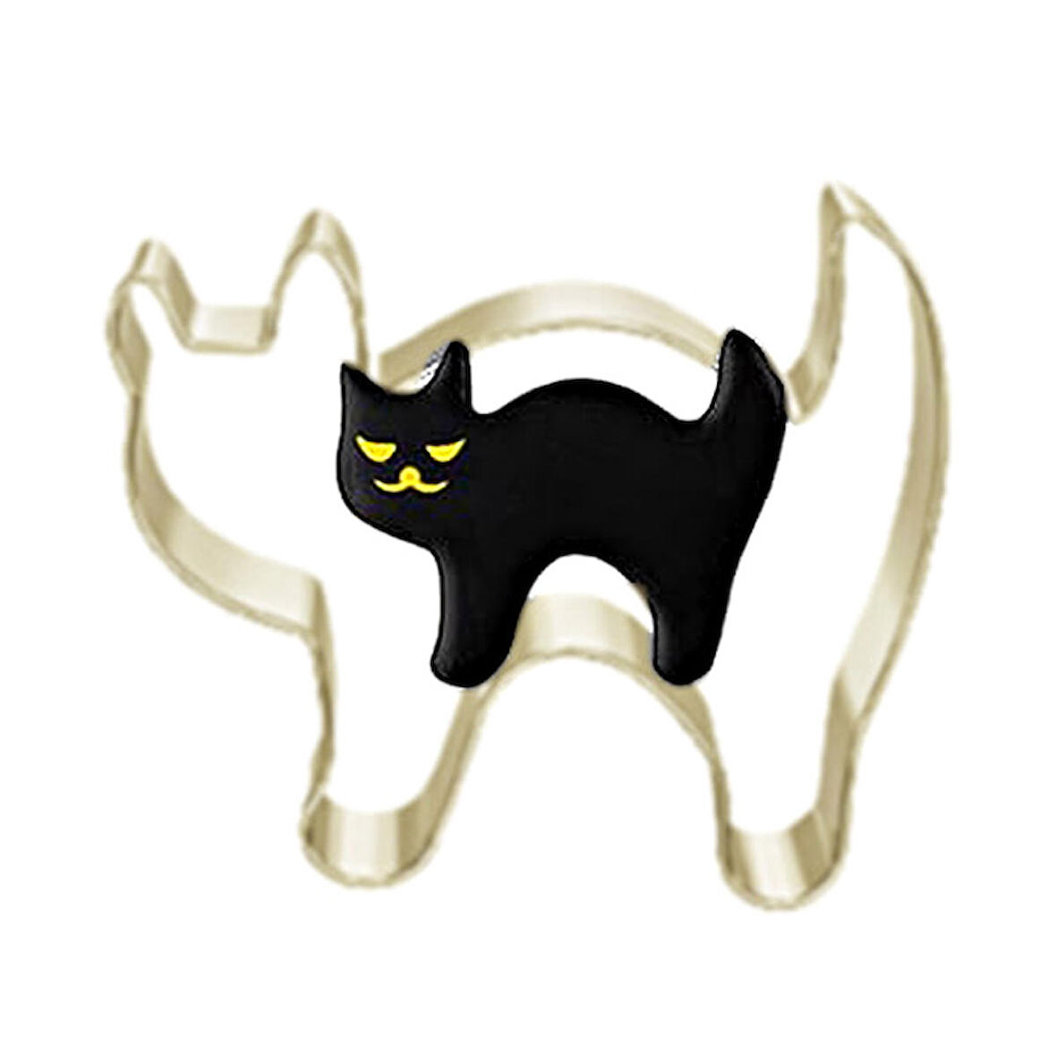 Halloween Kedi Kurabiye Kalıbı Şekillendirici Kopat