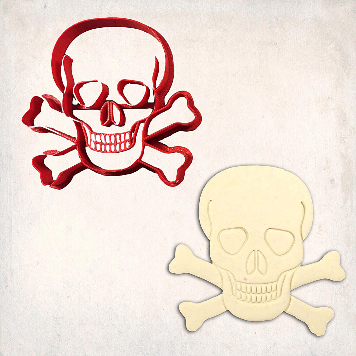 Kurukafa ve Kemik Kurabiye Kalıbı Şekillendirici Kopat