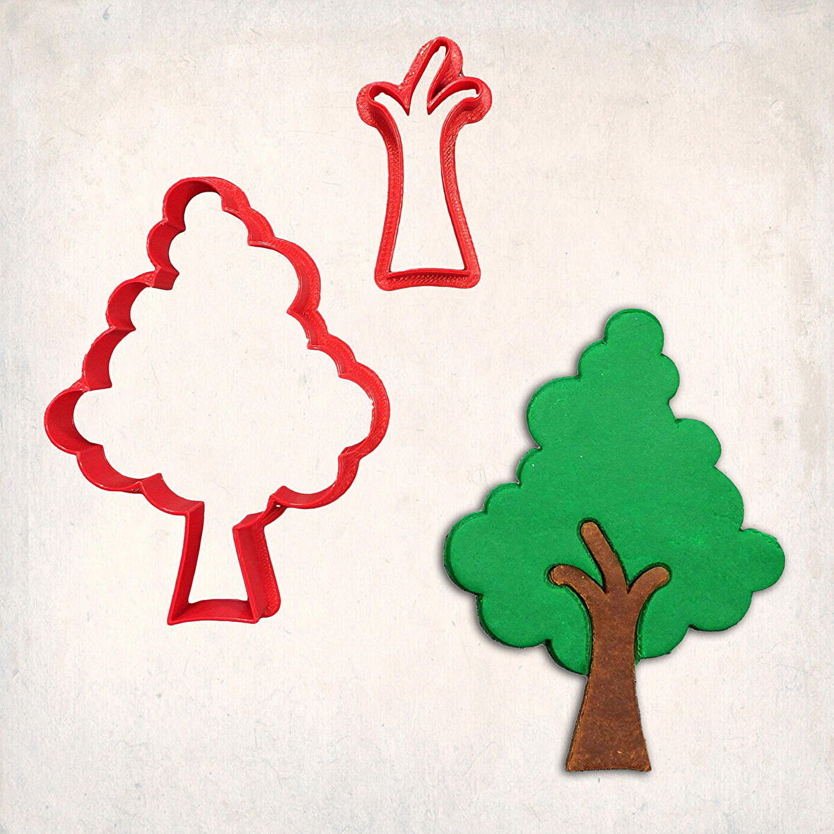 Ağaç Detay Kurabiye Kalıp Seti 2’li