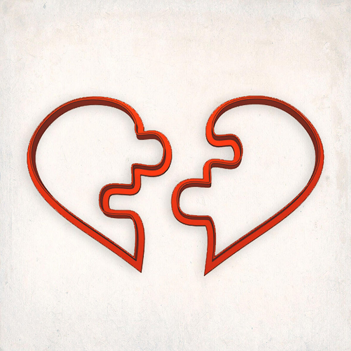 Kalp Bulmaca Kurabiye Kalıbı Şekillendirici Kopat 2’li