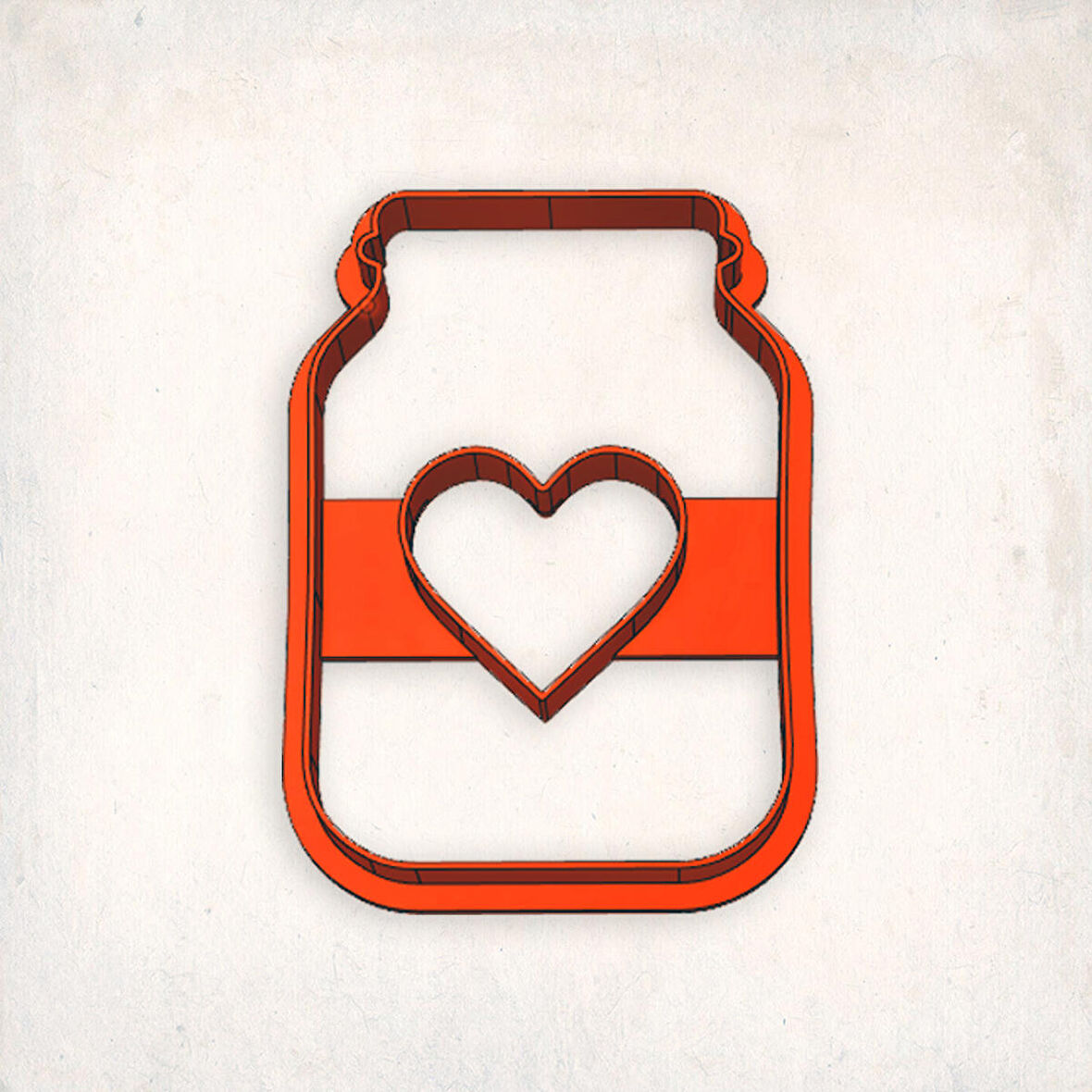 Kavanoz Kalp Kurabiye Kalıbı Şekillendirici Kopat