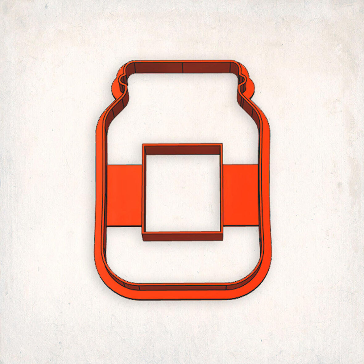 Kavanoz Kare Kurabiye Kalıbı Şekillendirici Kopat