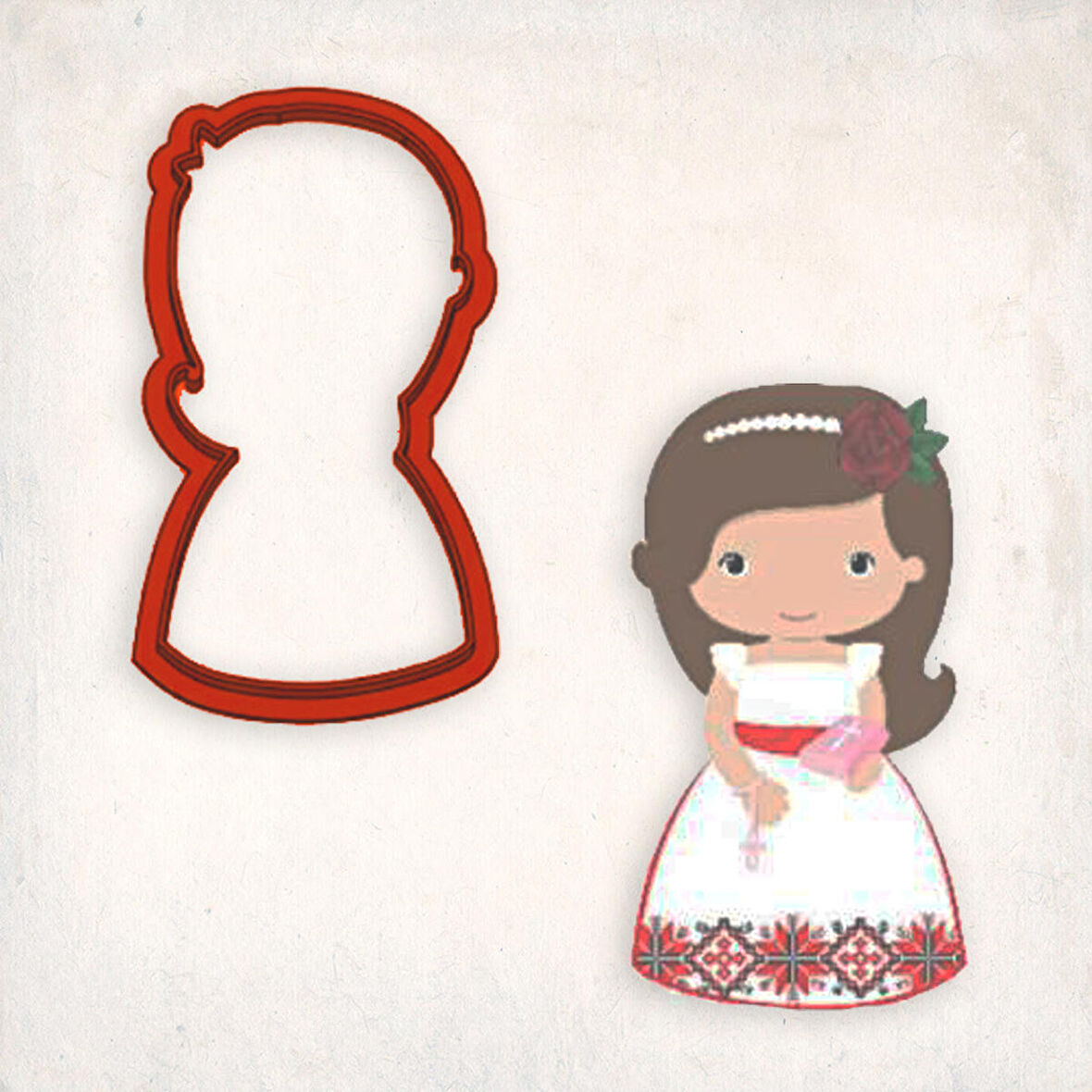 Küçük Kız-2 Kurabiye Kalıbı Şekillendirici Kopat