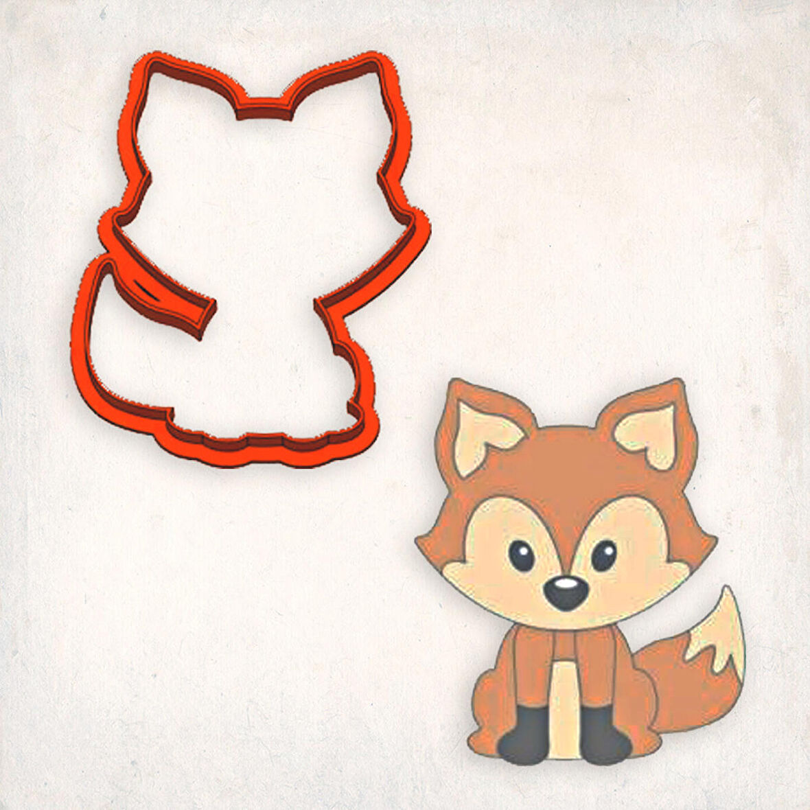 Tilki Kurabiye Kalıbı Şekillendirici Kopat