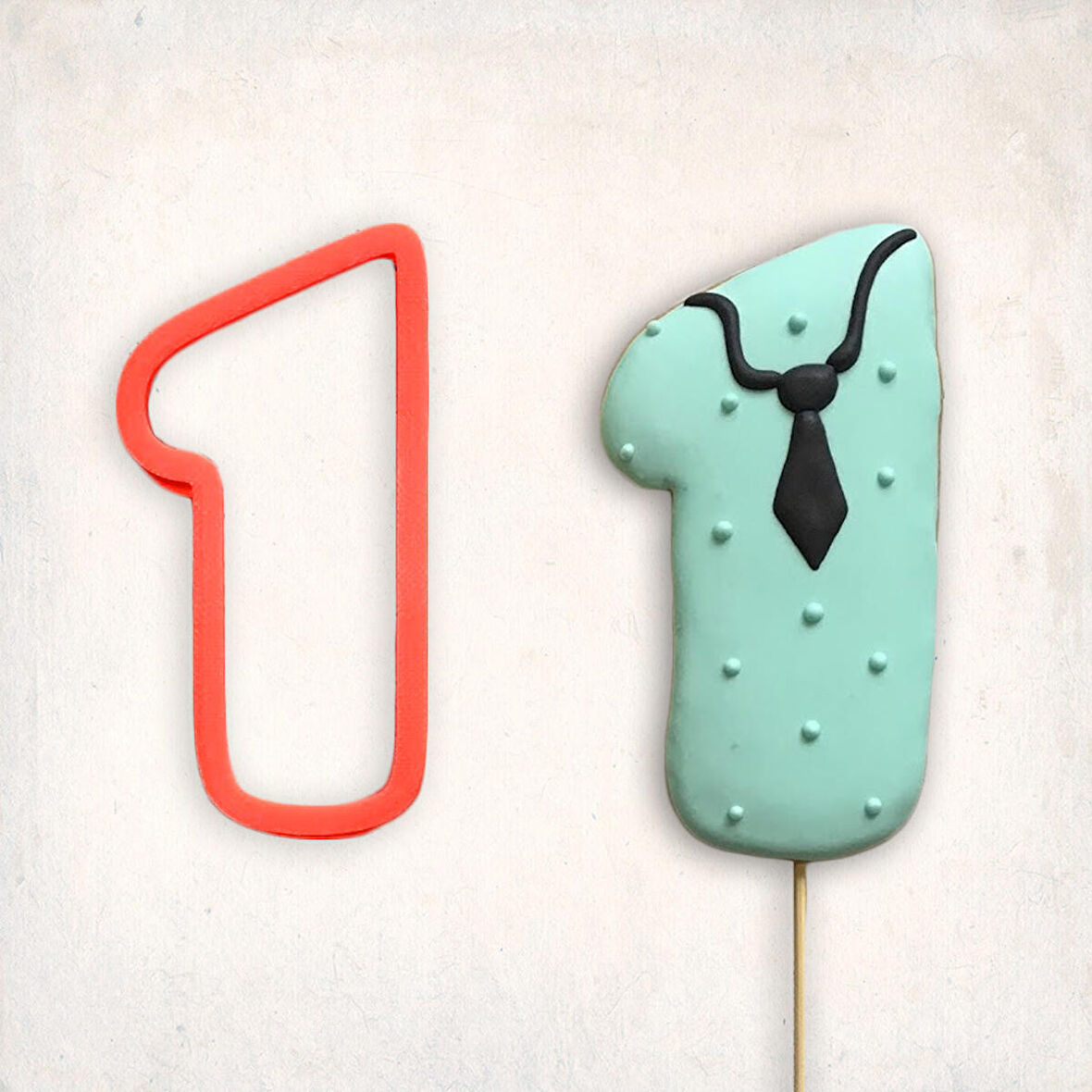 1 Rakam Kurabiye Kalıbı Şekillendirici Kopat