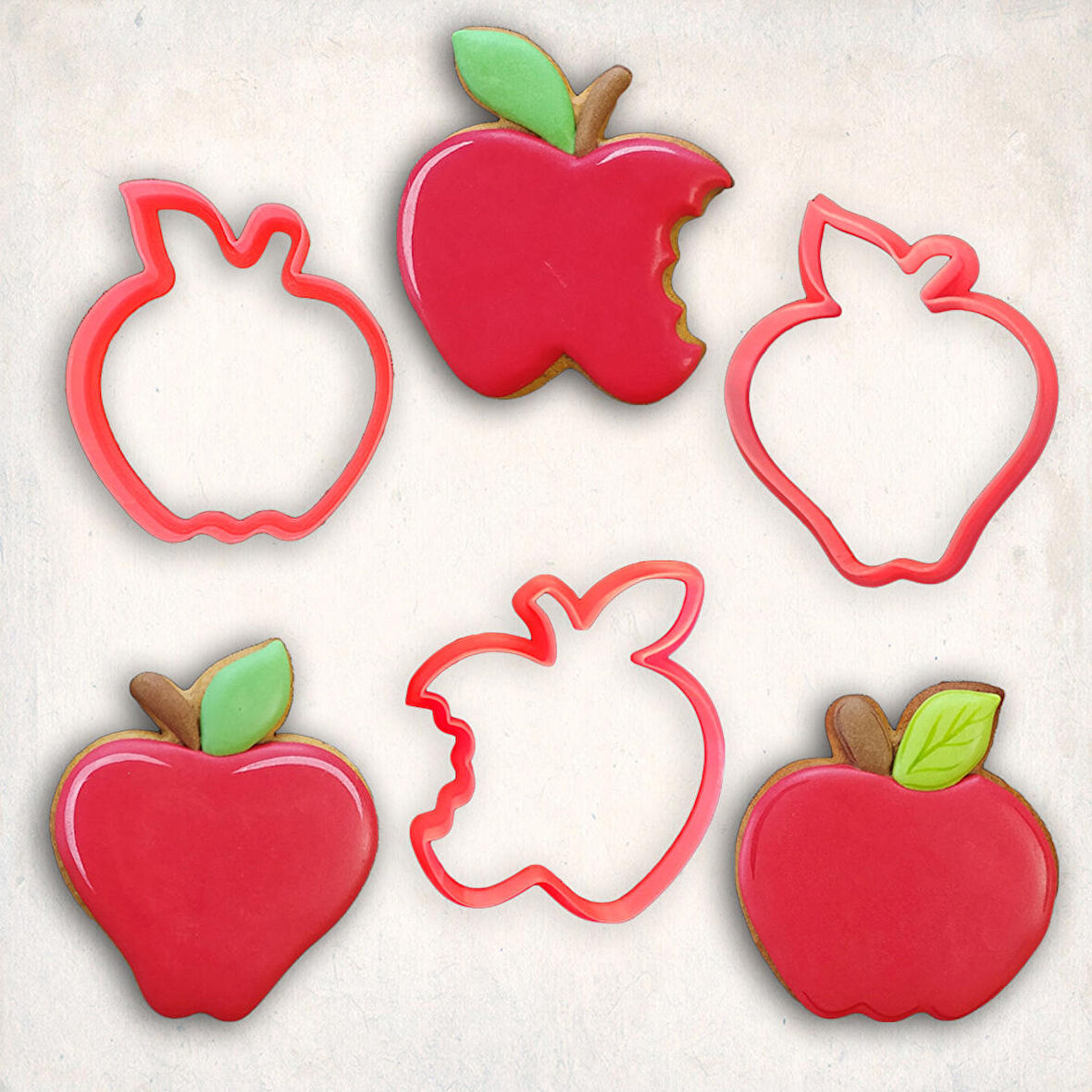 Elma Kurabiye Kalıp Set 3’lü