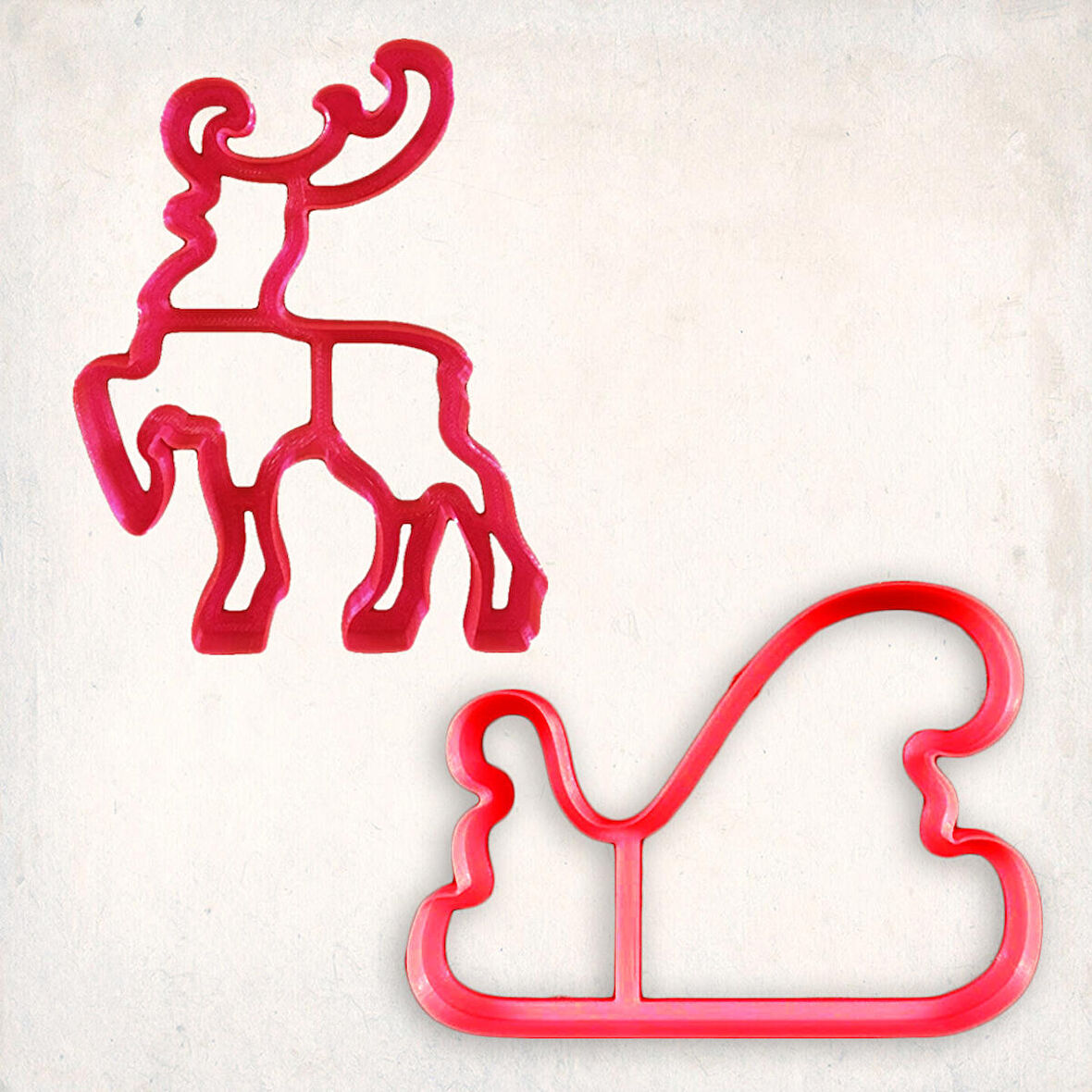 Geyik Kızak Kurabiye Kalıp Set 2’li