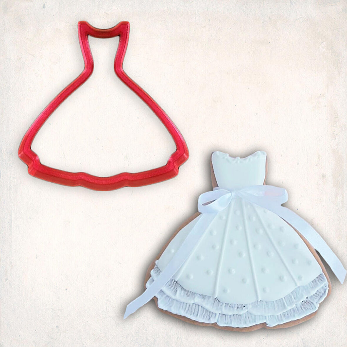 Elbise-1 Kurabiye Kalıbı Şekillendirici Kopat